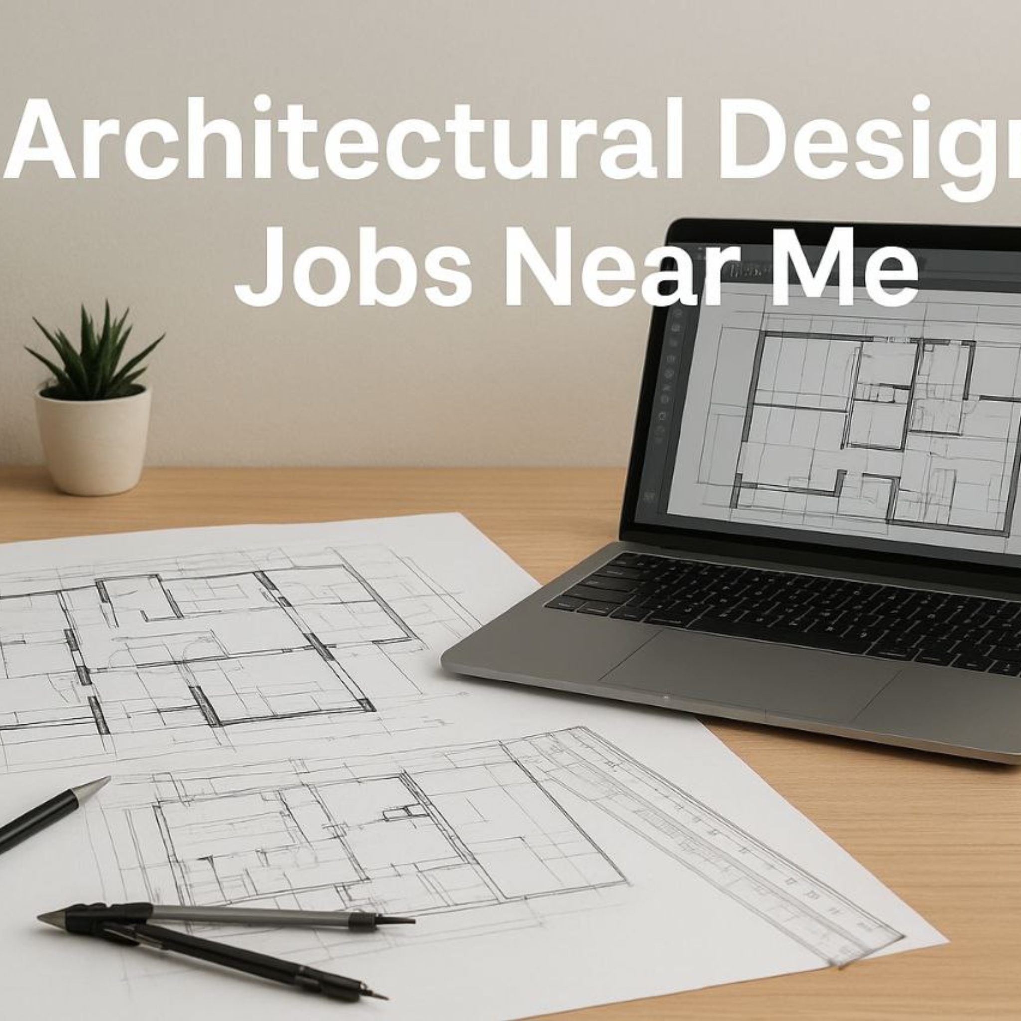 Modern architectural workspace with blueprints and digital tools representing architectural designer jobs near me.Modern architectural workspace with blueprints and digital tools representing architectural designer jobs near me.